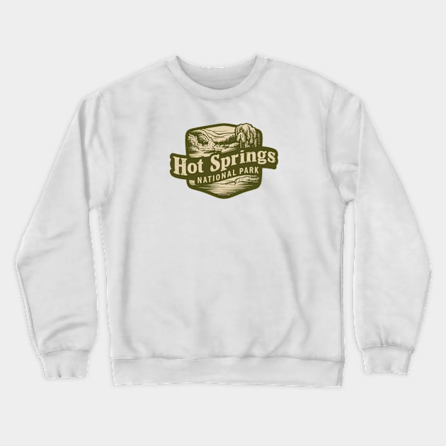 Arkansas's National Park Hot Springs Crewneck Sweatshirt by Perspektiva